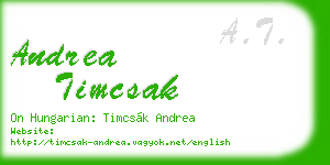 andrea timcsak business card