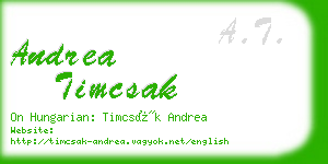 andrea timcsak business card